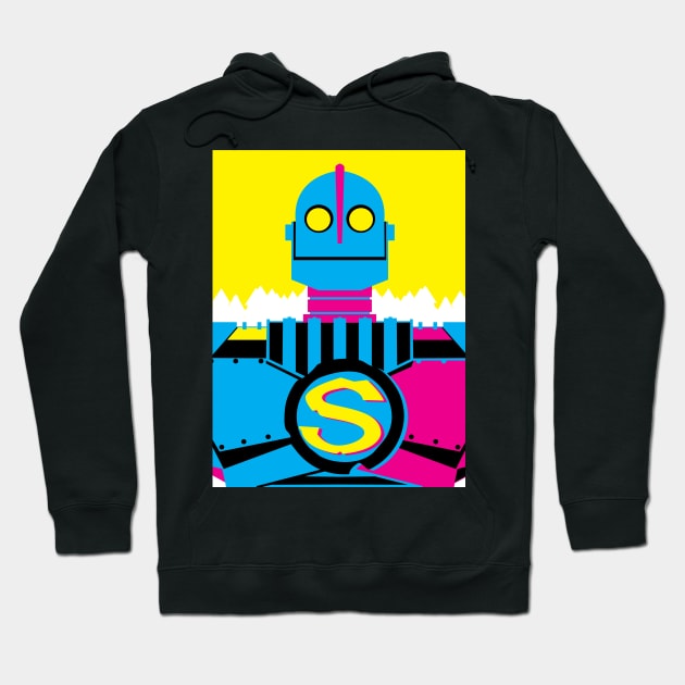 The Iron Giant - CMYK Hoodie by graylions